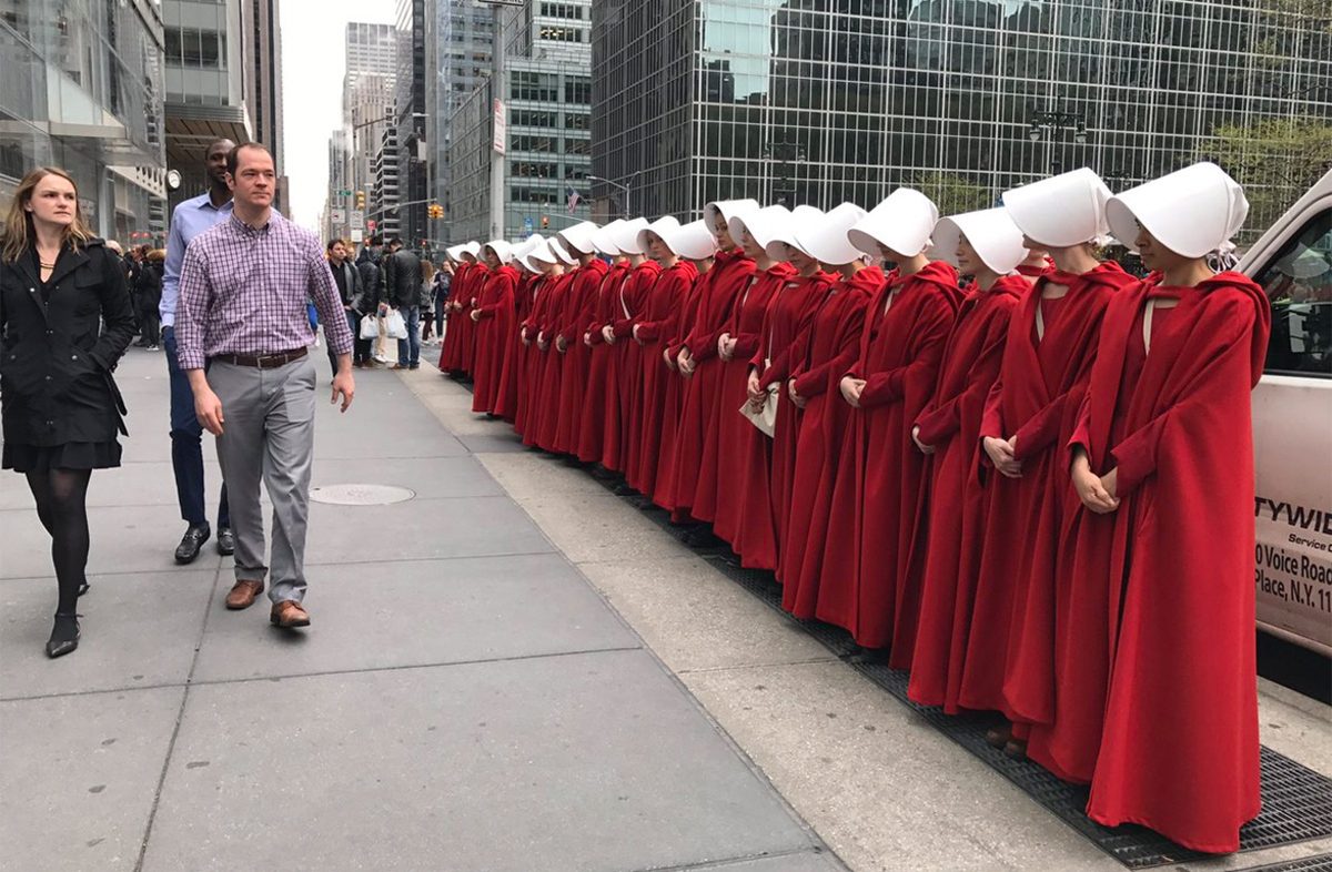Image result for How The Handmaid's Tale dressed protests across the world
